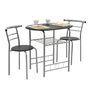 Essgruppe Yiltornio (Set, 3-tlg) Schwarz/Silver [en.casa]