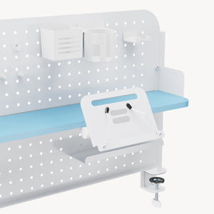 Schreibtisch-Organizer zum Anklemmen Sauda 114x68 cm Stahl [en.casa]