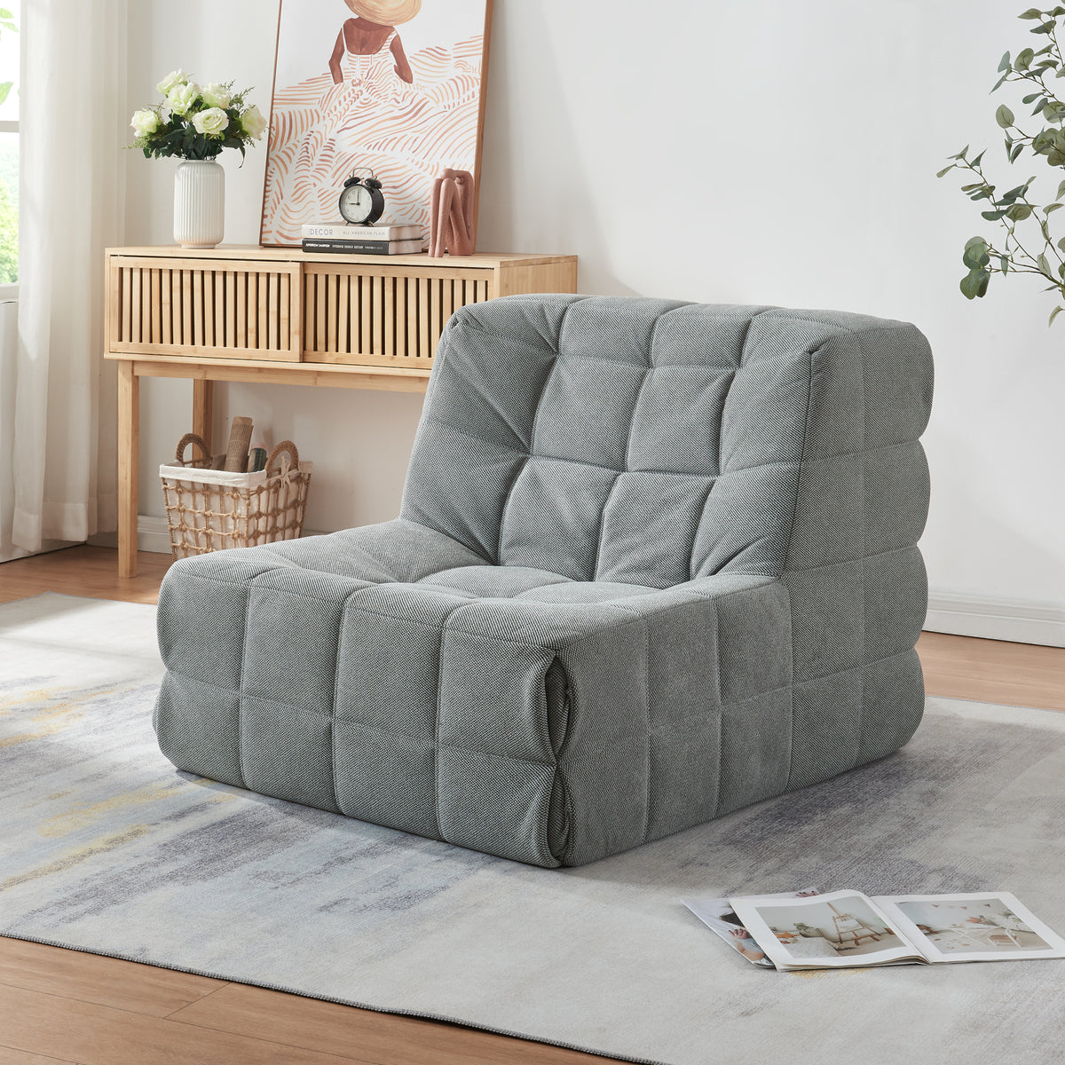 Bodensessel Koskyvn 75x90x100 cm Textil [en.casa]