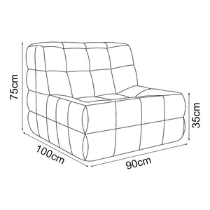 Bodensessel Koskyvn 75x90x100 cm Textil [en.casa]