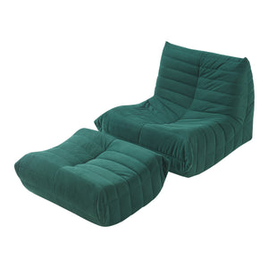 Bodensessel mit Fußhocker Kodsø 75x90x100 cm [en.casa]