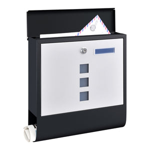 Briefkasten Sanitz 34x31x10cm Stahl in versch. Farben [en.casa]