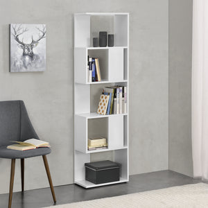 Bücherregal Aneby 159x45x24cm mit 5 Ablageflächen versch. Farben [en.casa]