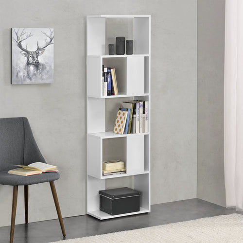Bücherregal Aneby 159x45x24cm mit 5 Ablageflächen versch. Farben [en.casa]
