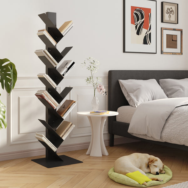 Bücherregal Eksjö Baumform [en.casa]