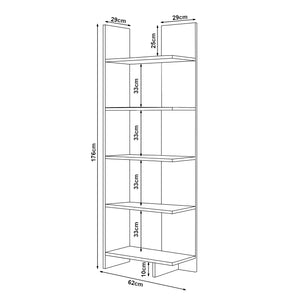Bücherregal Vireftere 176x62x29 cm [en.casa]