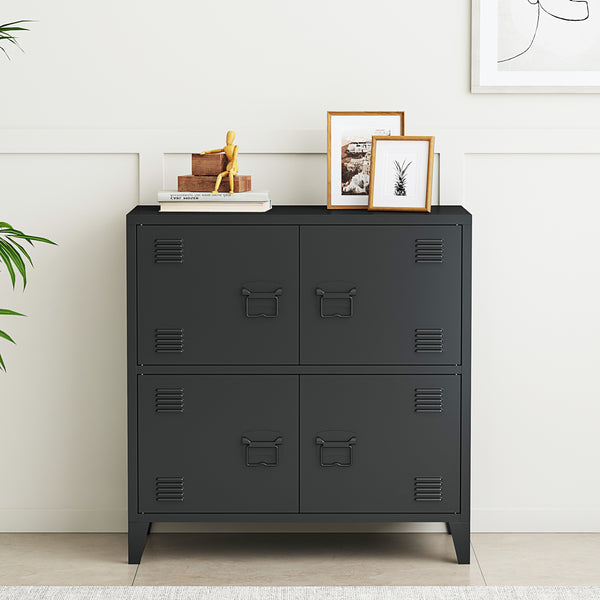 Büroschrank Hamina 80x40x82 cm in versch. Farben [en.casa]