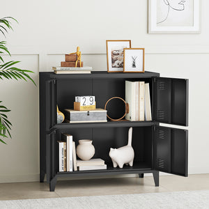 Büroschrank Hamina 80x40x82 cm in versch. Farben [en.casa]