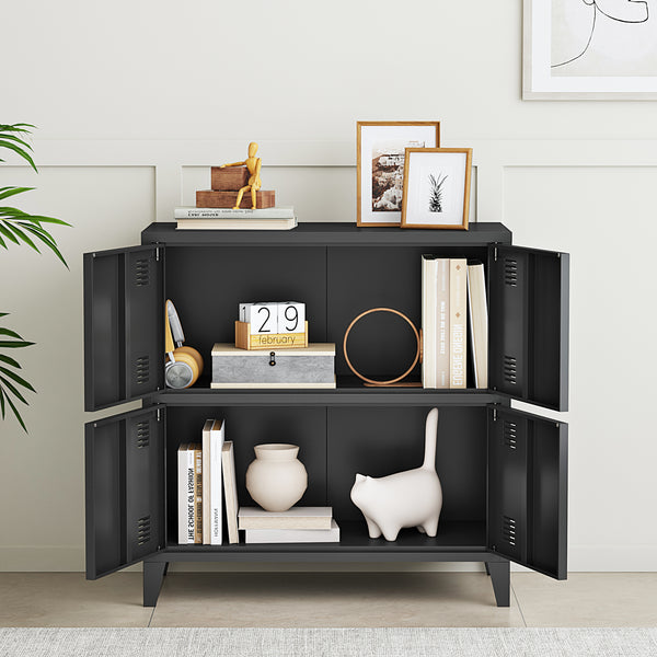 Büroschrank Hamina 80x40x82 cm in versch. Farben [en.casa]