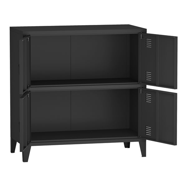 Büroschrank Hamina 80x40x82 cm in versch. Farben [en.casa]