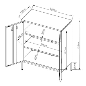 Büroschrank Pyhäranta Metall [en.casa]