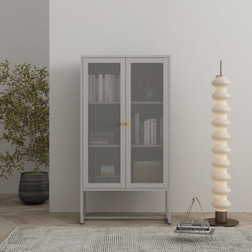 Büroschrank Sund Metall Grau [en.casa]