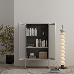 Büroschrank Sund Metall Grau [en.casa]