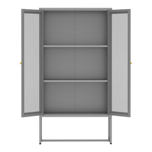 Büroschrank Sund Metall Grau [en.casa]
