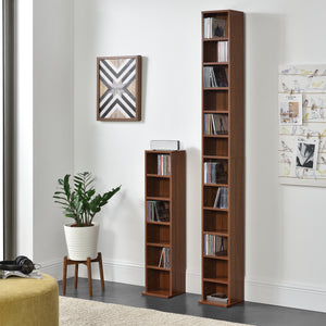 CD Regal Tynset 175x20x20 cm mit 12 Fächern [en.casa]