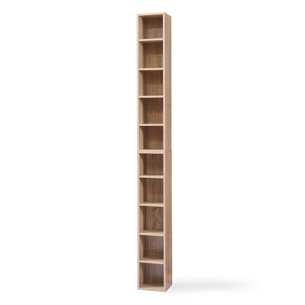 CD Regal Tynset 187x20x17 cm mit 10 Fächern [en.casa]