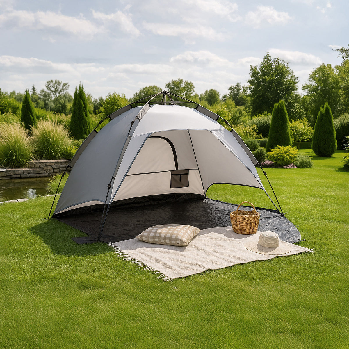 campingzelte osnabrück Strandmuschel Mullsjö Pop Up Strandzelt 215x135x140cm [pro.tec] Color:34L99SA - Sun Black damen trekkingrad nabenschaltung 28