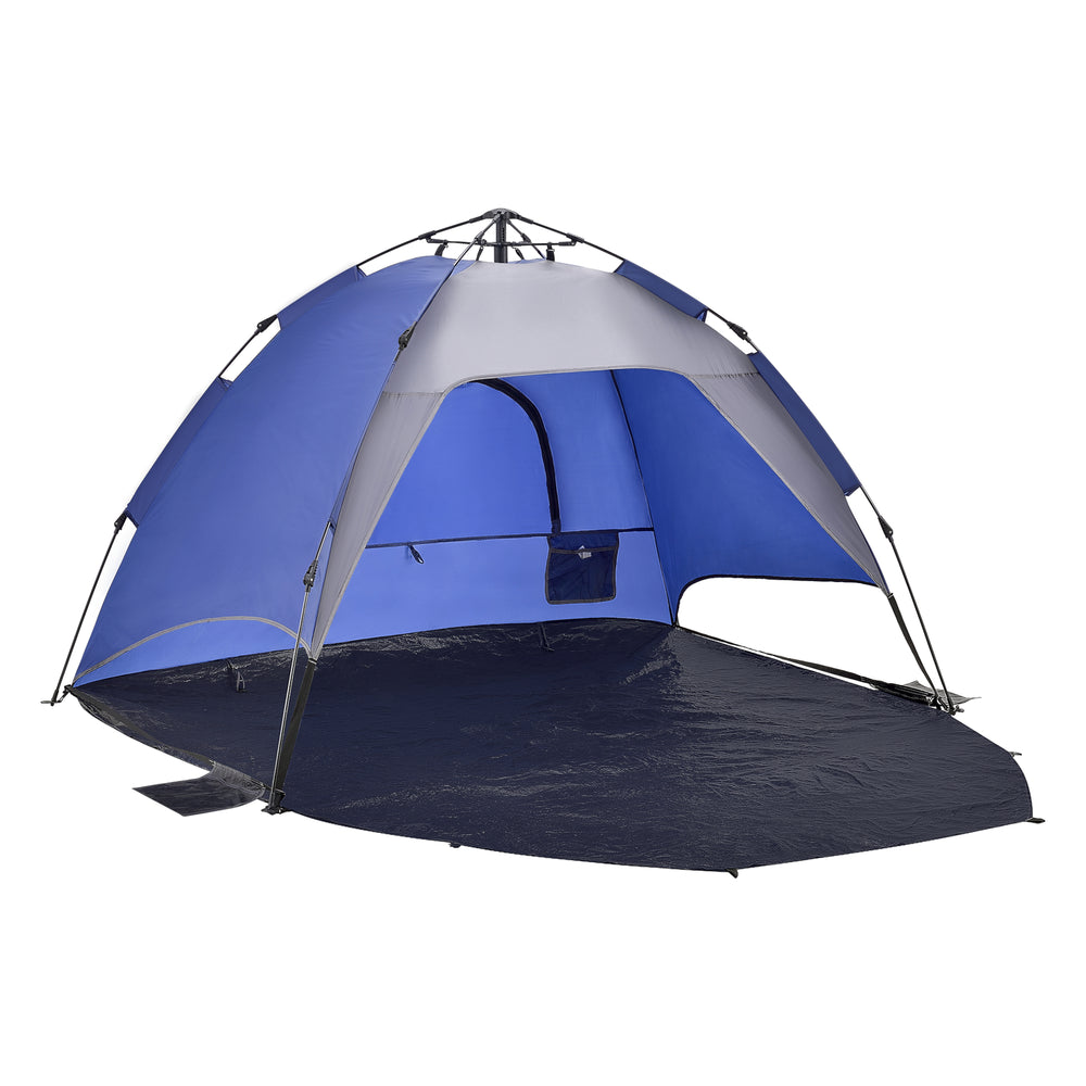 Strandmuschel Mullsjö Pop Up Strandzelt 215x135x140cm [pro.tec]