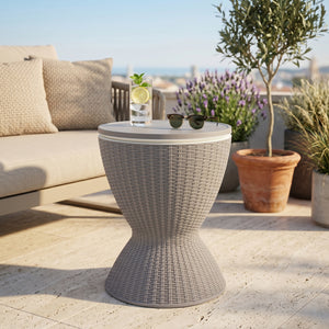 Kühltisch Atessa 58x49 cm Rattanoptik [casa.pro]