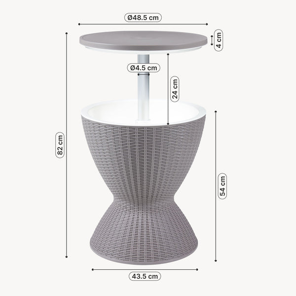 Kühltisch Atessa 58x49 cm Rattanoptik [casa.pro]