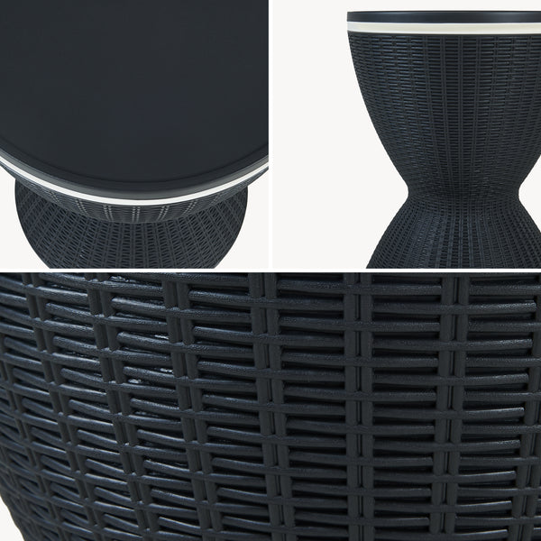 Kühltisch Atessa 58x49 cm Rattanoptik [casa.pro]