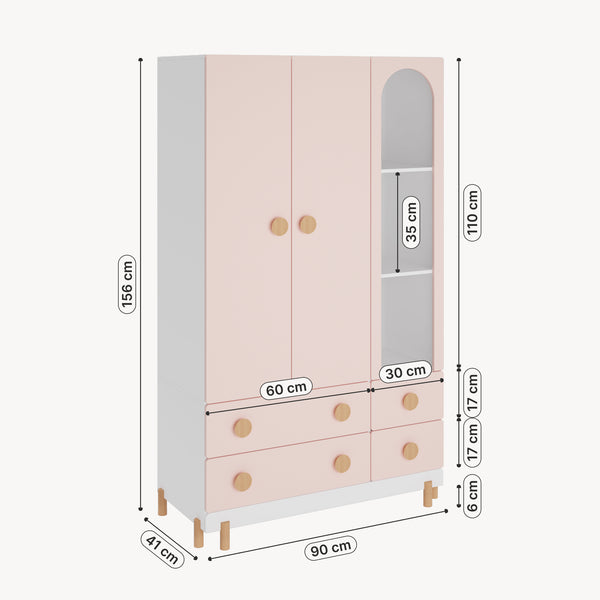 Kinderkleiderschrank Vaarentaa [en.casa]