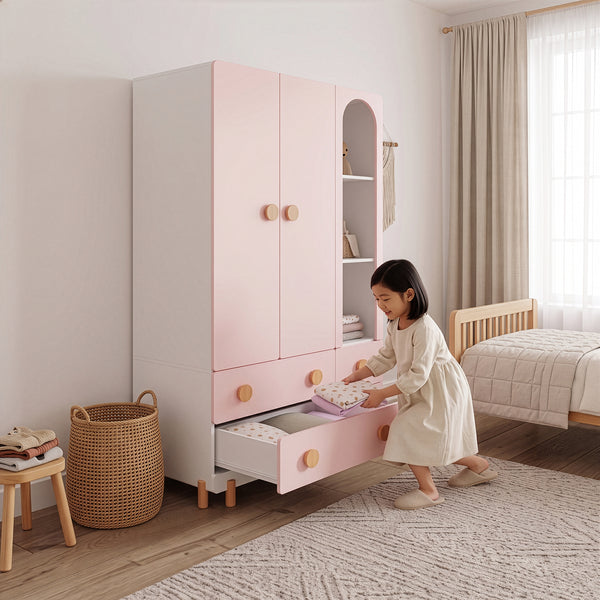 Kinderkleiderschrank Vaarentaa [en.casa]