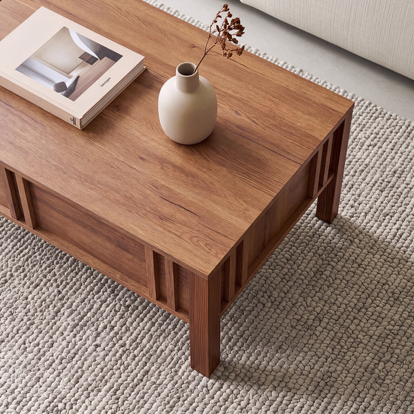 Couchtisch Kilmandar mit Liftfunktion 105x59x40/53 cm Walnussoptik [en.casa]