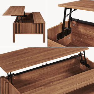 Couchtisch Kilmandar mit Liftfunktion 105x59x40/53 cm Walnussoptik [en.casa]