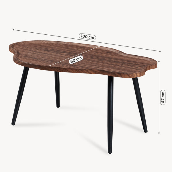 Couchtisch Trestaneng 100x60x47 cm Walnussoptik [en.casa]