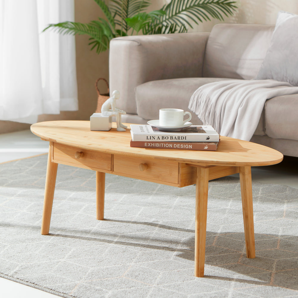 Couchtisch Harboøre Bambus Natur [en.casa] - premiumXL