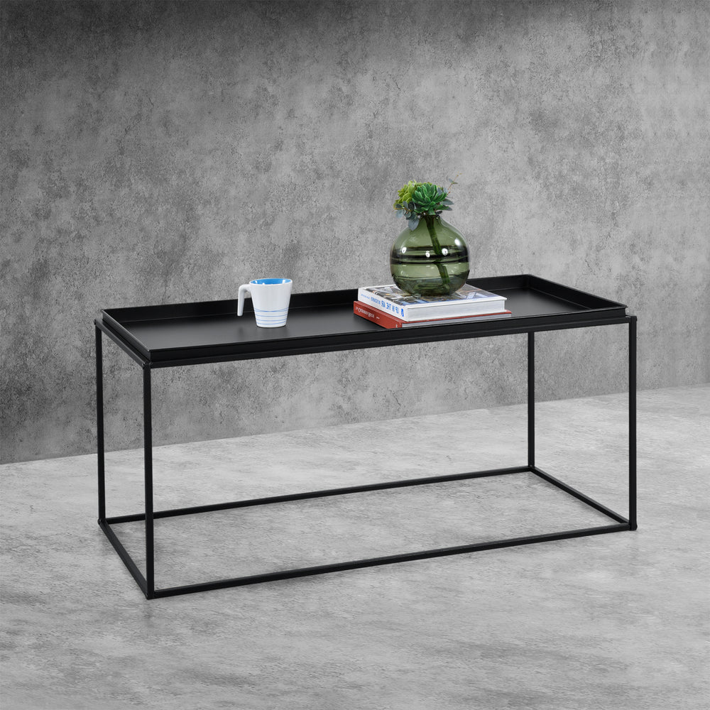 Couchtisch Nyker 47x100x50 cm Industriedesign Schwarz en.casa - premiumXL