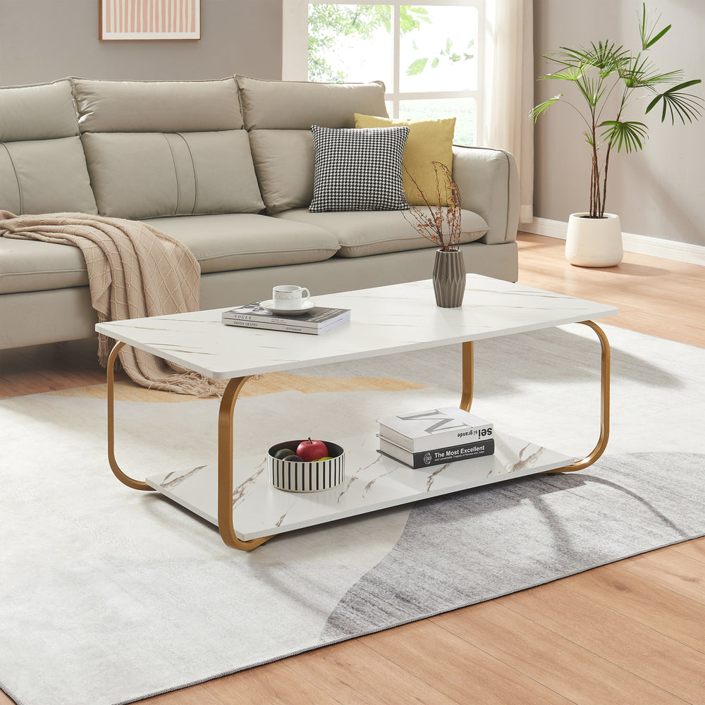 Couchtisch Kolta 120x60x43 cm Marmoroptik [en.casa]