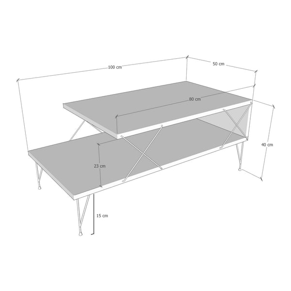 Couchtisch Asker 100x50x40 cm [en.casa]