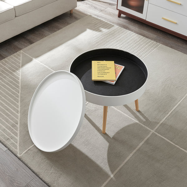 Couchtisch Bongard Weiß Ø60x45 cm [en.casa]