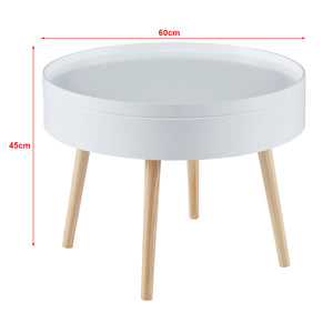 Couchtisch Bongard Weiß Ø60x45 cm [en.casa]
