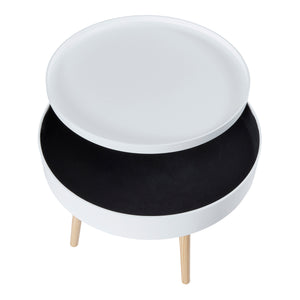 Couchtisch Bongard Weiß Ø60x45 cm [en.casa]