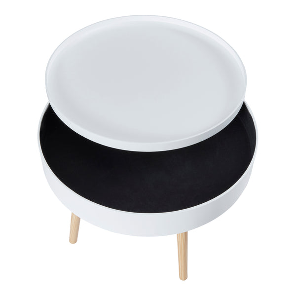 Couchtisch Bongard Weiß Ø60x45 cm [en.casa]