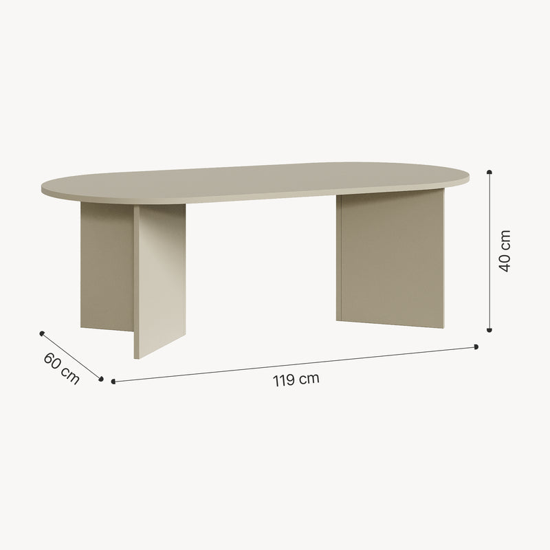 Maßskizze Couchtisch Kynd 119x60x40 cm [en.casa]
