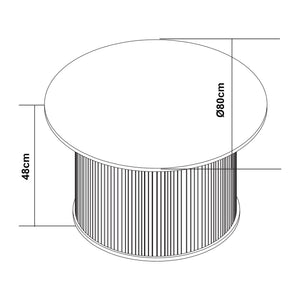 Couchtisch Ledepid Natur [en.casa]