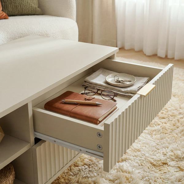 Couchtisch Nand mit 2 Schubladen [en.casa]