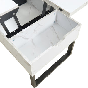 Couchtisch Rauli mit Hebeplatte und Stauraum 100x50x47 cm [en.casa]