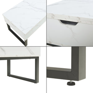 Couchtisch Rauli mit Hebeplatte und Stauraum 100x50x47 cm [en.casa]