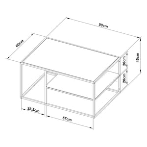 Couchtisch Solund 90x60x45 cm [en.casa]