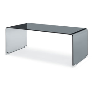 Couchtisch Väsas 90x45x35 cm gehärtetes Glas [en.casa]