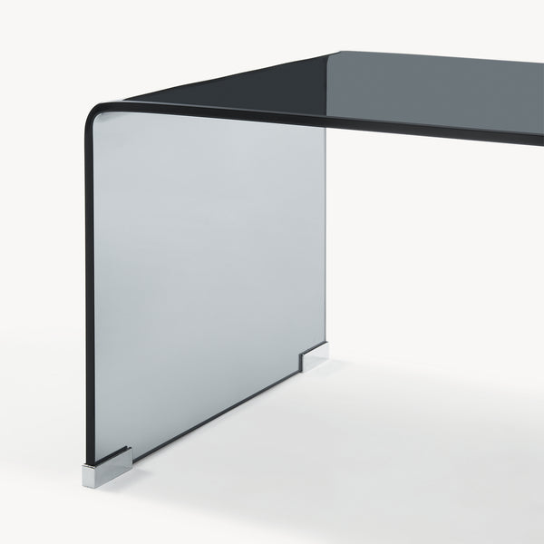 Couchtisch Väsas 90x45x35 cm gehärtetes Glas [en.casa]