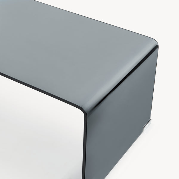 Couchtisch Väsas 90x45x35 cm gehärtetes Glas [en.casa]