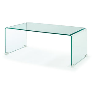 Couchtisch Väsas 90x45x35 cm gehärtetes Glas [en.casa]