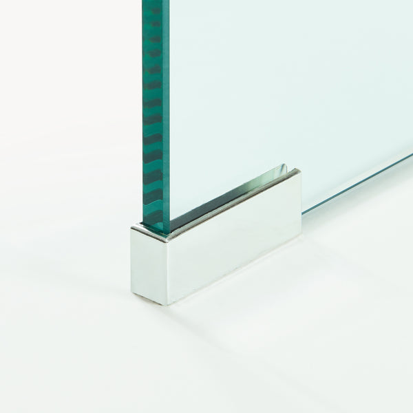 Couchtisch Väsas 90x45x35 cm gehärtetes Glas [en.casa]