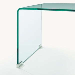 Couchtisch Väsas 90x45x35 cm gehärtetes Glas [en.casa]